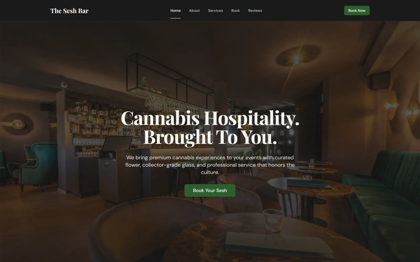 The Sesh Bar website